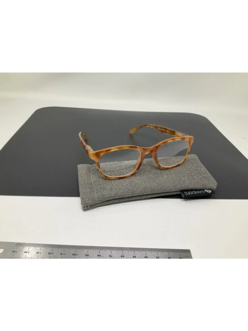 Peepers Last Word Readers +1.00 in Peach Tortoise Shell Gently Used w Case